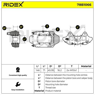 Bremssattel RIDEX 78B1066 78B1066 - foto 3