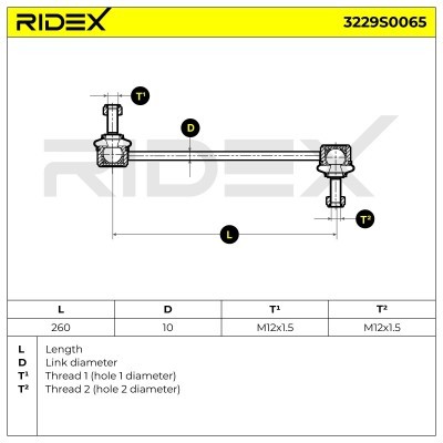 Stabilisator Stange RIDEX 3229S0065 3229S0065 - foto 7