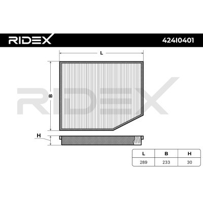Filter, Innenraumluft RIDEX 424I0401 424I0401 - foto 6