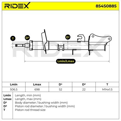 Stoßdämpfer RIDEX 854S0885 854S0885 - foto 4