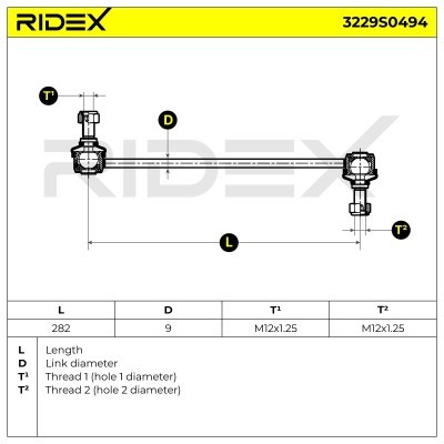 Stabilisator Stange RIDEX 3229S0494 3229S0494 - foto 5