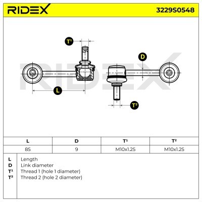 Stabilisator Stange RIDEX 3229S0548 3229S0548 - foto 7