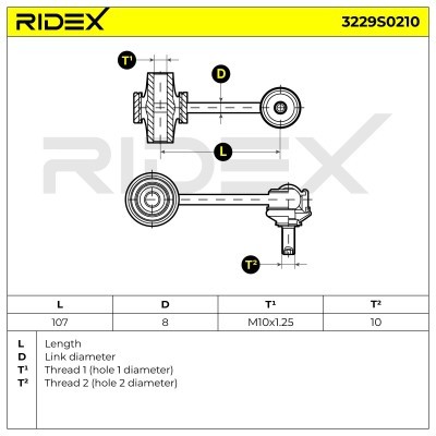 Stabilisator Stange RIDEX 3229S0210 3229S0210 - foto 6
