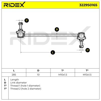 Stabilisator Stange RIDEX 3229S0165 3229S0165 - foto 8