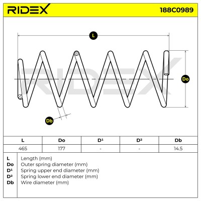Fahrwerksfeder RIDEX 188C0989 188C0989 - foto 5