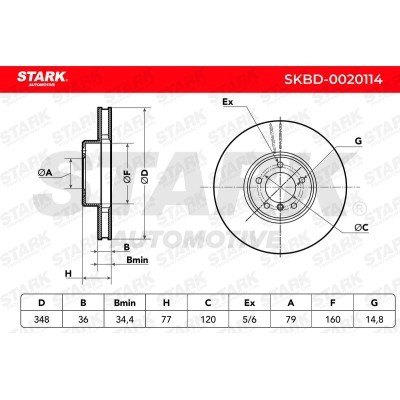 Bremsscheibe Stark SKBD-0020114 SKBD-0020114 - foto 5