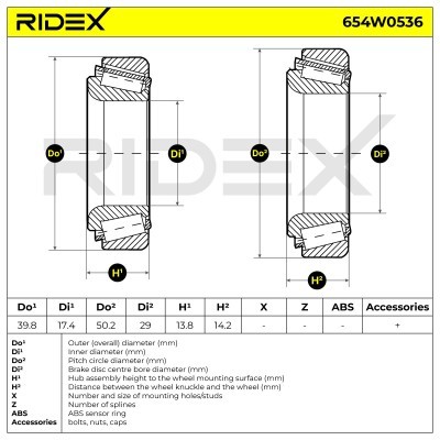 Radlager RIDEX 654W0536 654W0536 - foto 6