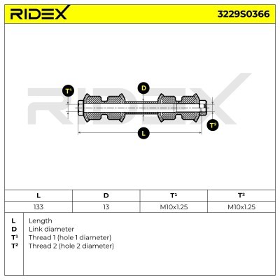 Stabilisator Stange RIDEX 3229S0366 3229S0366 - foto 5