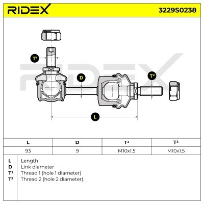 Stabilisator Stange RIDEX 3229S0238 3229S0238 - foto 6