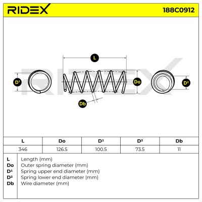 Fahrwerksfeder RIDEX 188C0912 188C0912 - foto 5