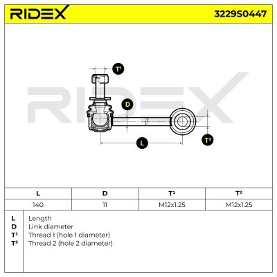 Stabilisator Stange RIDEX 3229S0447 3229S0447 - foto 6