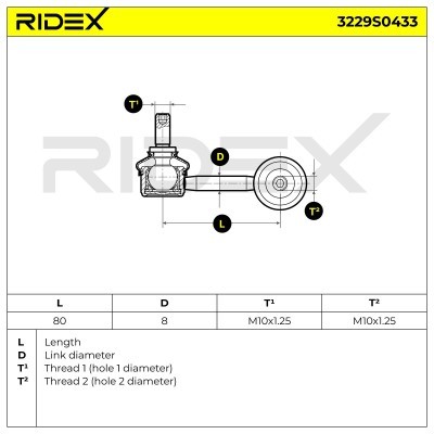 Stabilisator Stange RIDEX 3229S0433 3229S0433 - foto 5