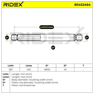 Stoßdämpfer RIDEX 854S2464 854S2464 - foto 8