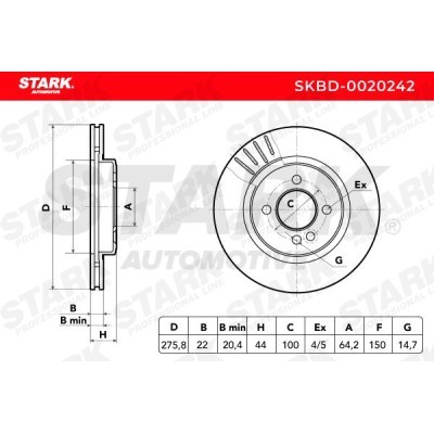 Bremsscheibe Stark SKBD-0020242 SKBD-0020242 - foto 7