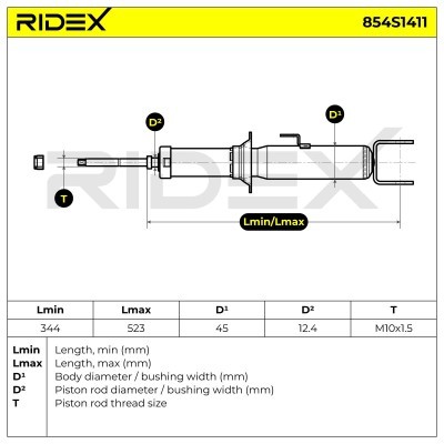 Stoßdämpfer RIDEX 854S1411 854S1411 - foto 8
