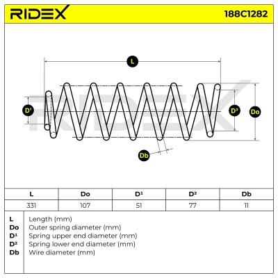 Fahrwerksfeder RIDEX 188C1282 188C1282 - foto 5