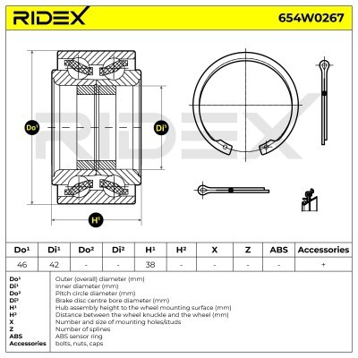 Radlager RIDEX 654W0267 654W0267 - foto 6
