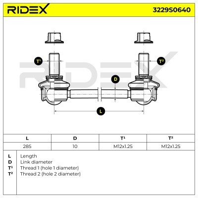 Stabilisator Stange RIDEX 3229S0640 3229S0640 - foto 5