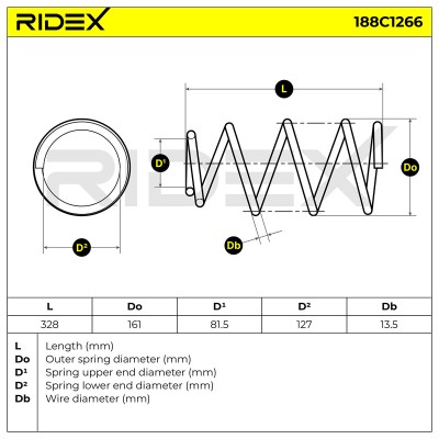 Fahrwerksfeder RIDEX 188C1266 188C1266 - foto 4