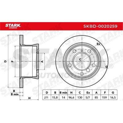 Bremsscheibe Stark SKBD-0020259 SKBD-0020259 - foto 5