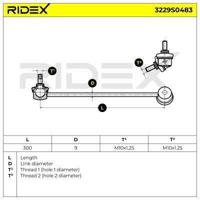 Stabilisator Stange RIDEX 3229S0483 3229S0483 - foto 5