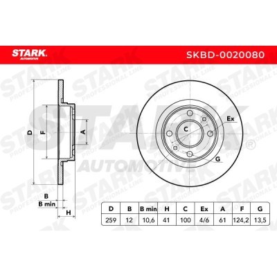 Bremsscheibe Stark SKBD-0020080 SKBD-0020080 - foto 7