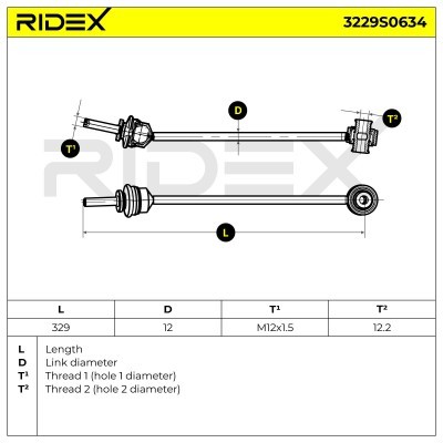 Stabilisator Stange RIDEX 3229S0634 3229S0634 - foto 6