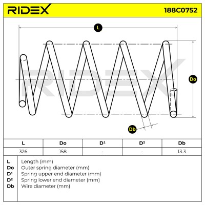 Fahrwerksfeder RIDEX 188C0752 188C0752 - foto 4
