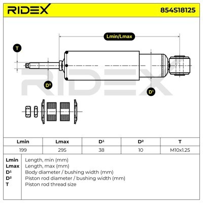 Stoßdämpfer RIDEX 854S18125 854S18125 - foto 11