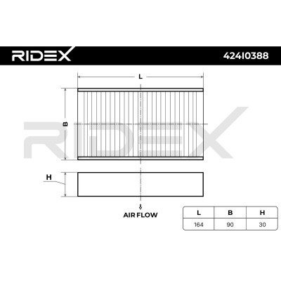 Filter, Innenraumluft RIDEX 424I0388 424I0388 - foto 6