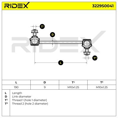 Stabilisator Stange RIDEX 3229S0041 3229S0041 - foto 6