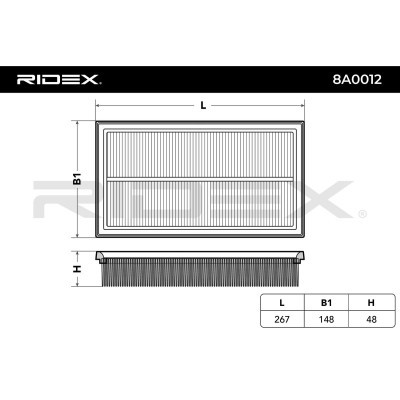 Luftfilter RIDEX 8A0012 8A0012 - foto 6