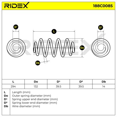 Fahrwerksfeder RIDEX 188C0085 188C0085 - foto 5