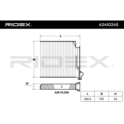 Filter, Innenraumluft RIDEX 424I0245 424I0245 - foto 2