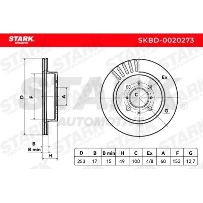 Bremsscheibe Stark SKBD-0020273 SKBD-0020273 - foto 5