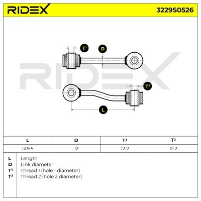 Stabilisator Stange RIDEX 3229S0526 3229S0526 - foto 5