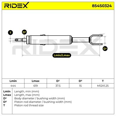 Stoßdämpfer RIDEX 854S0324 854S0324 - foto 8