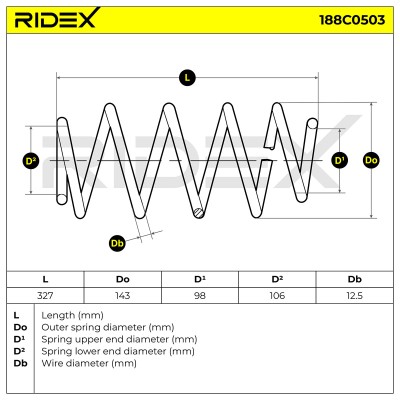 Fahrwerksfeder RIDEX 188C0503 188C0503 - foto 5