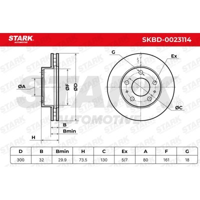 Bremsscheibe Stark SKBD-0023114 SKBD-0023114 - foto 5