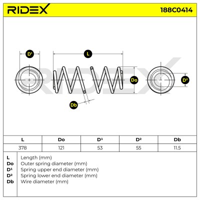 Fahrwerksfeder RIDEX 188C0414 188C0414 - foto 5