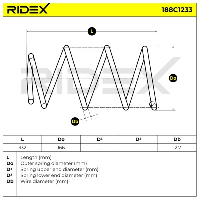 Fahrwerksfeder RIDEX 188C1233 188C1233 - foto 5