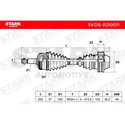Antriebswelle Stark SKDS-0210011 SKDS-0210011 - foto 6