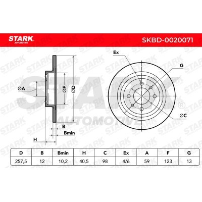Bremsscheibe Stark SKBD-0020071 SKBD-0020071 - foto 5