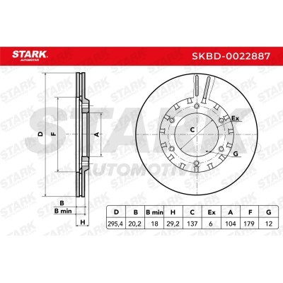 Bremsscheibe Stark SKBD-0022887 SKBD-0022887 - foto 5