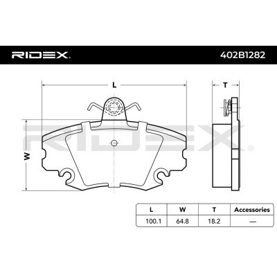 Bremsbeläge Satz RIDEX 402B1282 402B1282 - foto 5