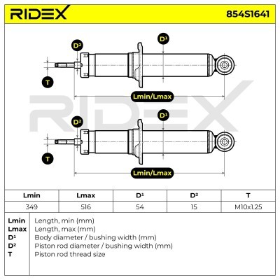 Stoßdämpfer RIDEX 854S1641 854S1641 - foto 7
