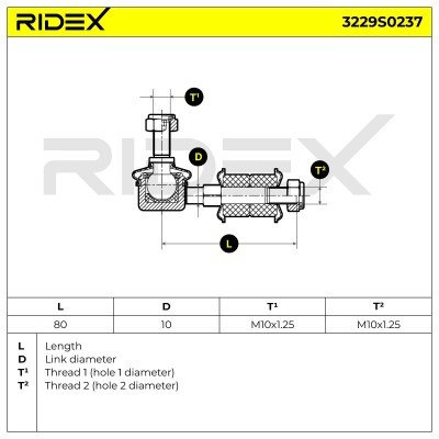 Stabilisator Stange RIDEX 3229S0237 3229S0237 - foto 6