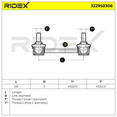 Stabilisator Stange RIDEX 3229S0306 3229S0306 - foto 7