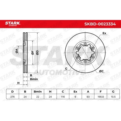 Bremsscheibe Stark SKBD-0023334 SKBD-0023334 - foto 4