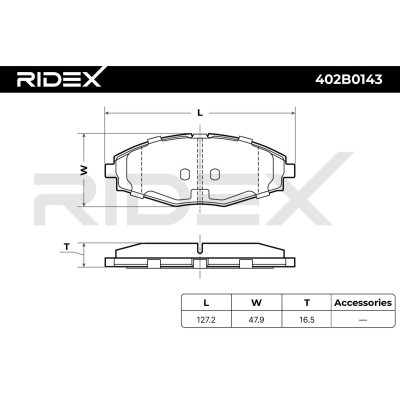 Bremsbeläge Satz RIDEX 402B0143 402B0143 - foto 6